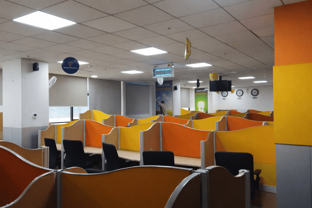 Spacious cubicle seating at Elite Co-Working Indore