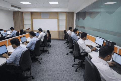 Dedicated team workspace at Elite Co-Working Indore