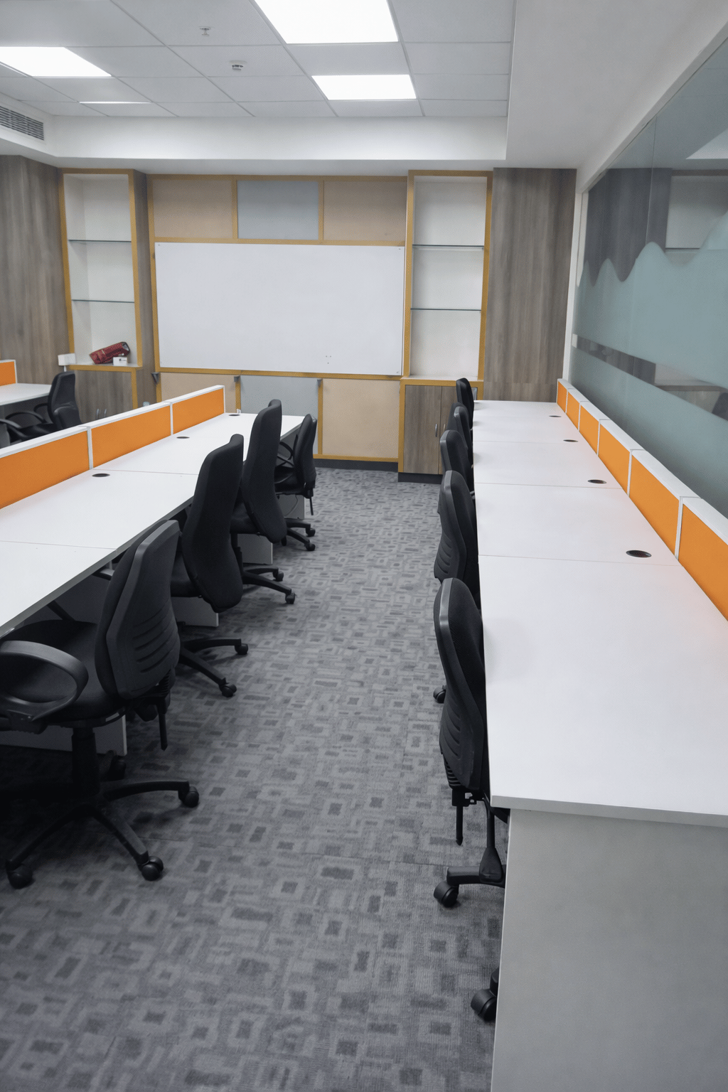 Fully furnished cubicle workspace at Elite Co-Working Indore